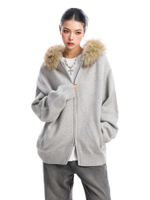 [25AW NEW ARRIVAL] GKIKZ AURORA EDGE FAUX FUR JACKET