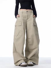 GKIKZ BIG-POCKET SCIMITAR BAGGY PANTS