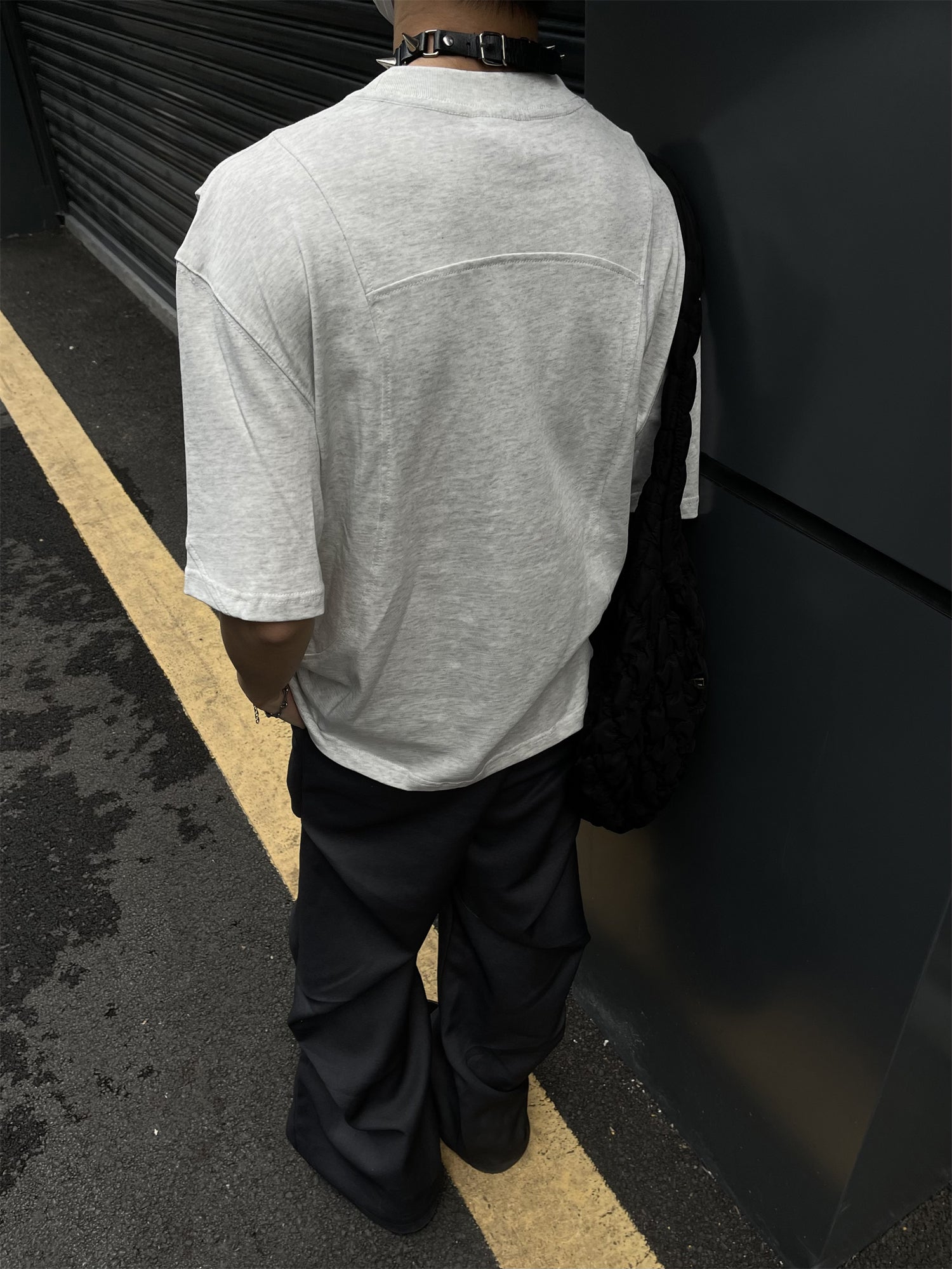 Splicing Dash Drop Shoulder Tees