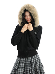 [25AW NEW ARRIVAL] GKIKZ BLOCK CODE FAUX FUR JACKET