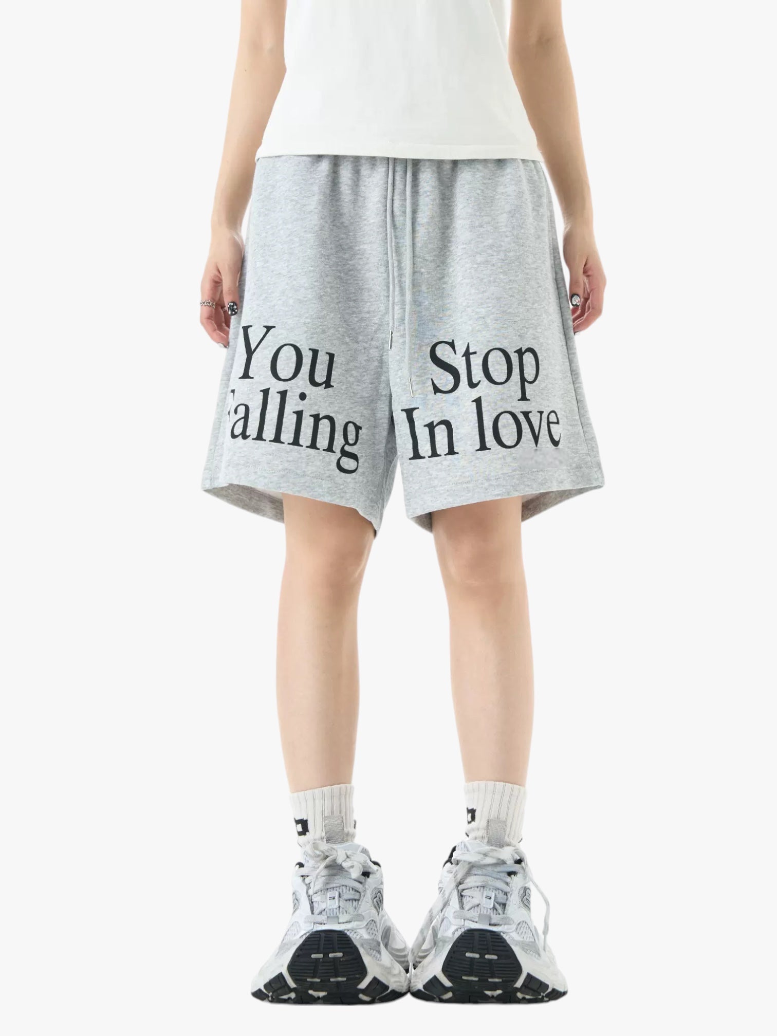 GKIKZ "YOU STOP FALLING IN LOVE" SUMMER COTTON SHORTS