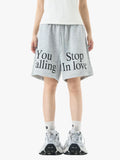 "You Stop Falling in Love" Summer Cotton Shorts