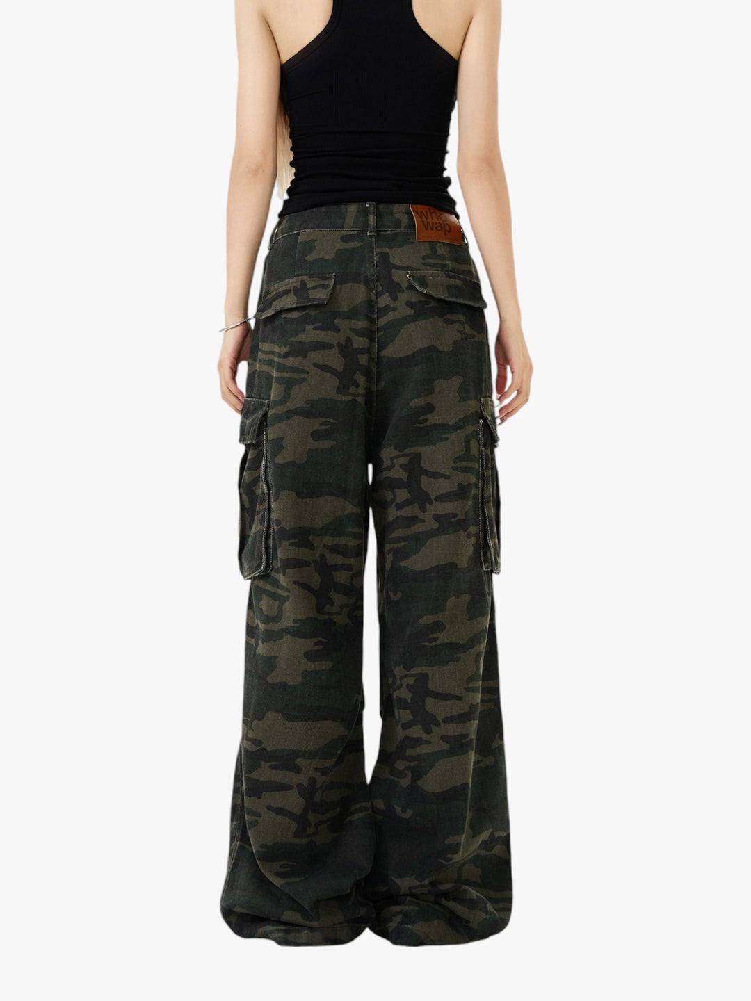 GKIKZ RETRO CAMOUFLAGE WORKWEAR BAGGY PANTS