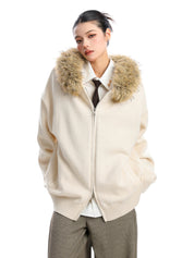 [25AW NEW ARRIVAL] GKIKZ AURORA EDGE FAUX FUR JACKET