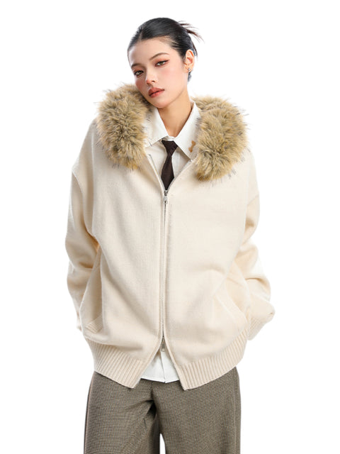 [25AW NEW ARRIVAL] GKIKZ AURORA EDGE FAUX FUR JACKET