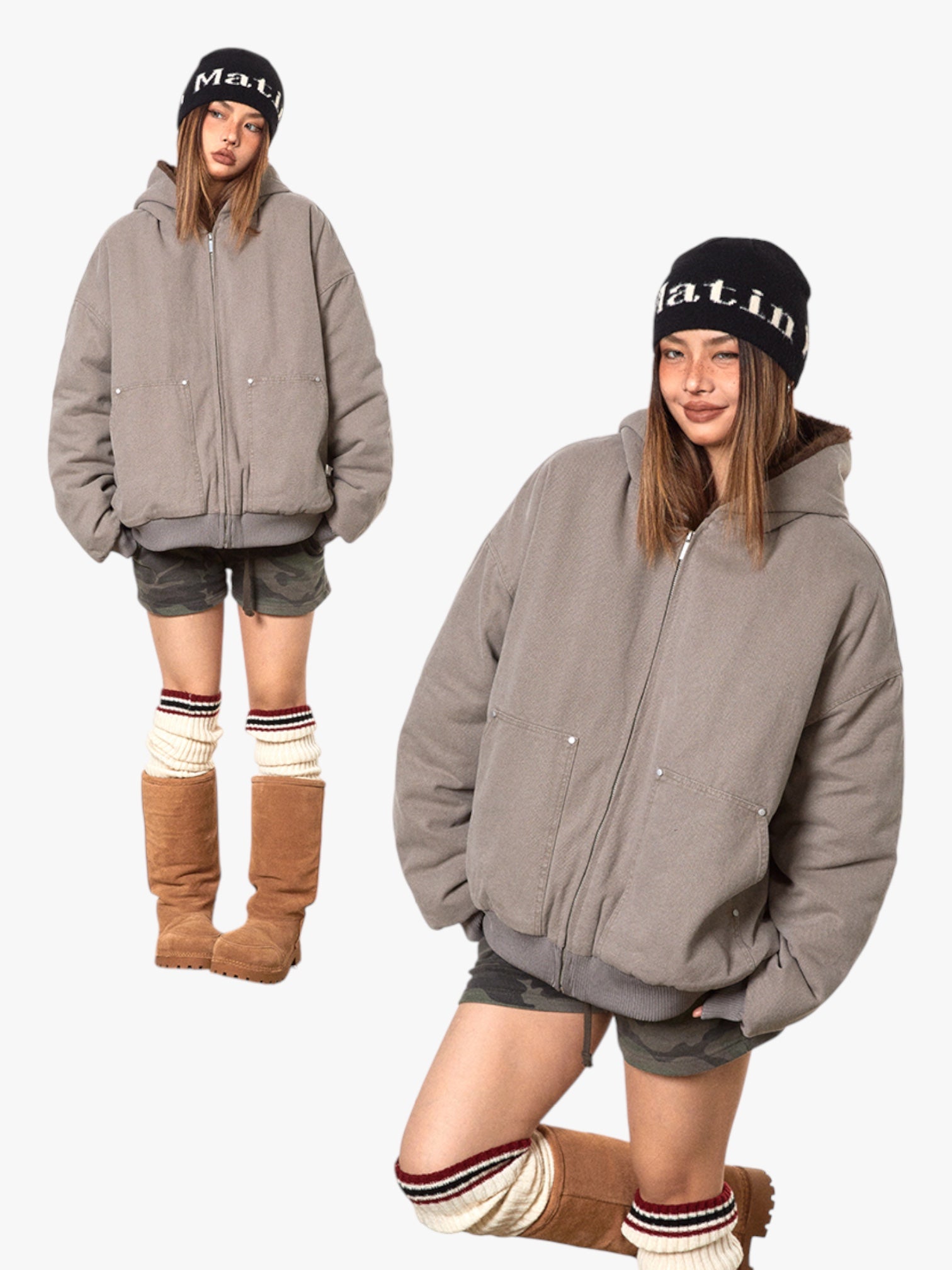 Retro Cotton-Padded Thickened Fur Jacket