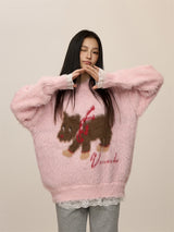 [CHRISTMAS SPECIAL] GKIKZ "BONSOIR" DOG MOTIF OVERSIZED SWEATERS