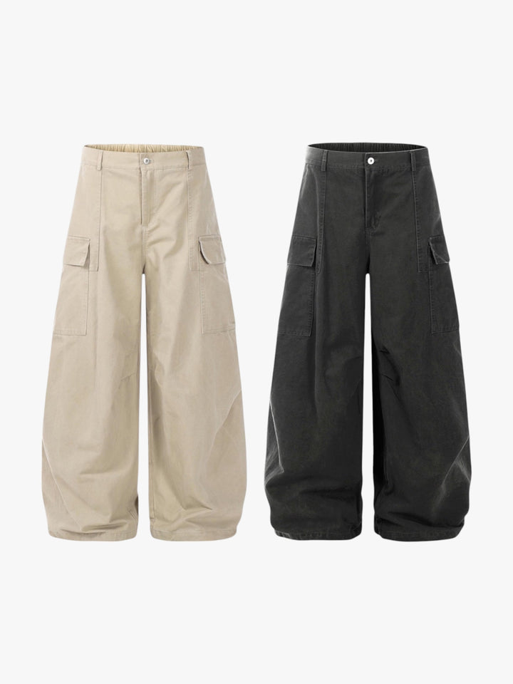 GKIKZ BIG-POCKET SCIMITAR BAGGY PANTS