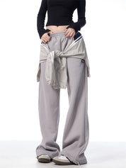 GKIKZ FAKE HANDS FLEECE-LINED MOPPING SWEATPANTS