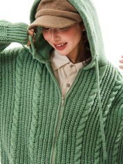 GKIKZ CHUNKY KNIT HOODIE ZIPPER - COZY LIMITED EDITION