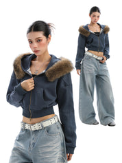 [25AW NEW ARRIVAL] GKIKZ FOX FLARE ZIP-UP HOODIE
