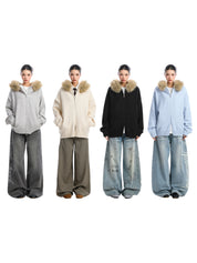 [25AW NEW ARRIVAL] GKIKZ AURORA EDGE FAUX FUR JACKET