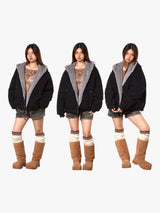 Retro Cotton-Padded Thickened Fur Jacket