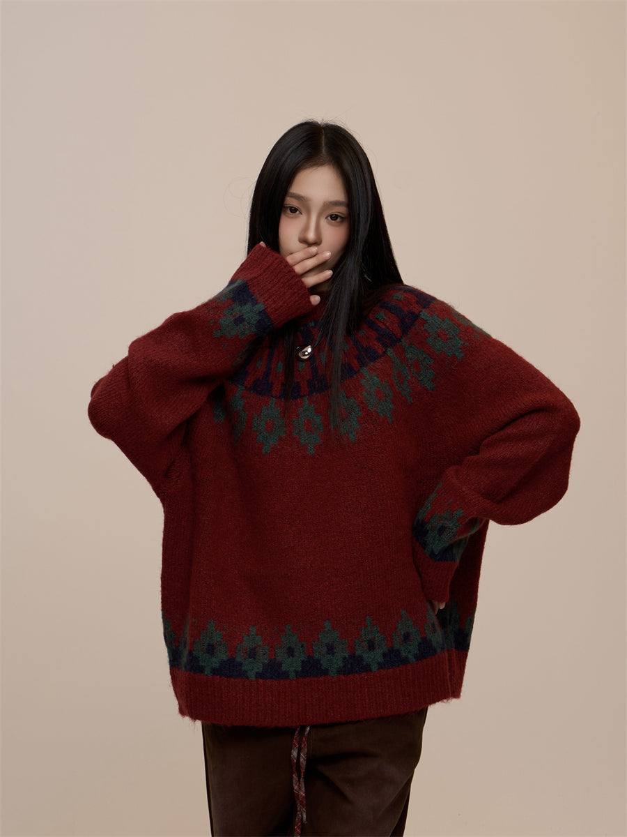 [CHRISTMAS SPECIAL] GKIKZ FAIR ISLE THICK OVERSIZED SWEATER