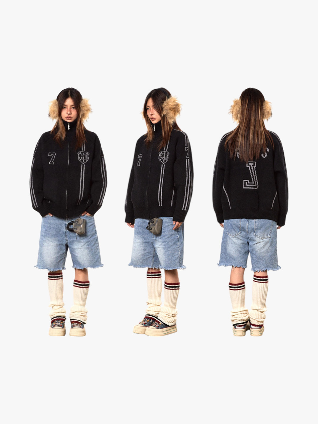 GKIKZ RĚS-07 ZIPUP KNITTED CARDIGAN