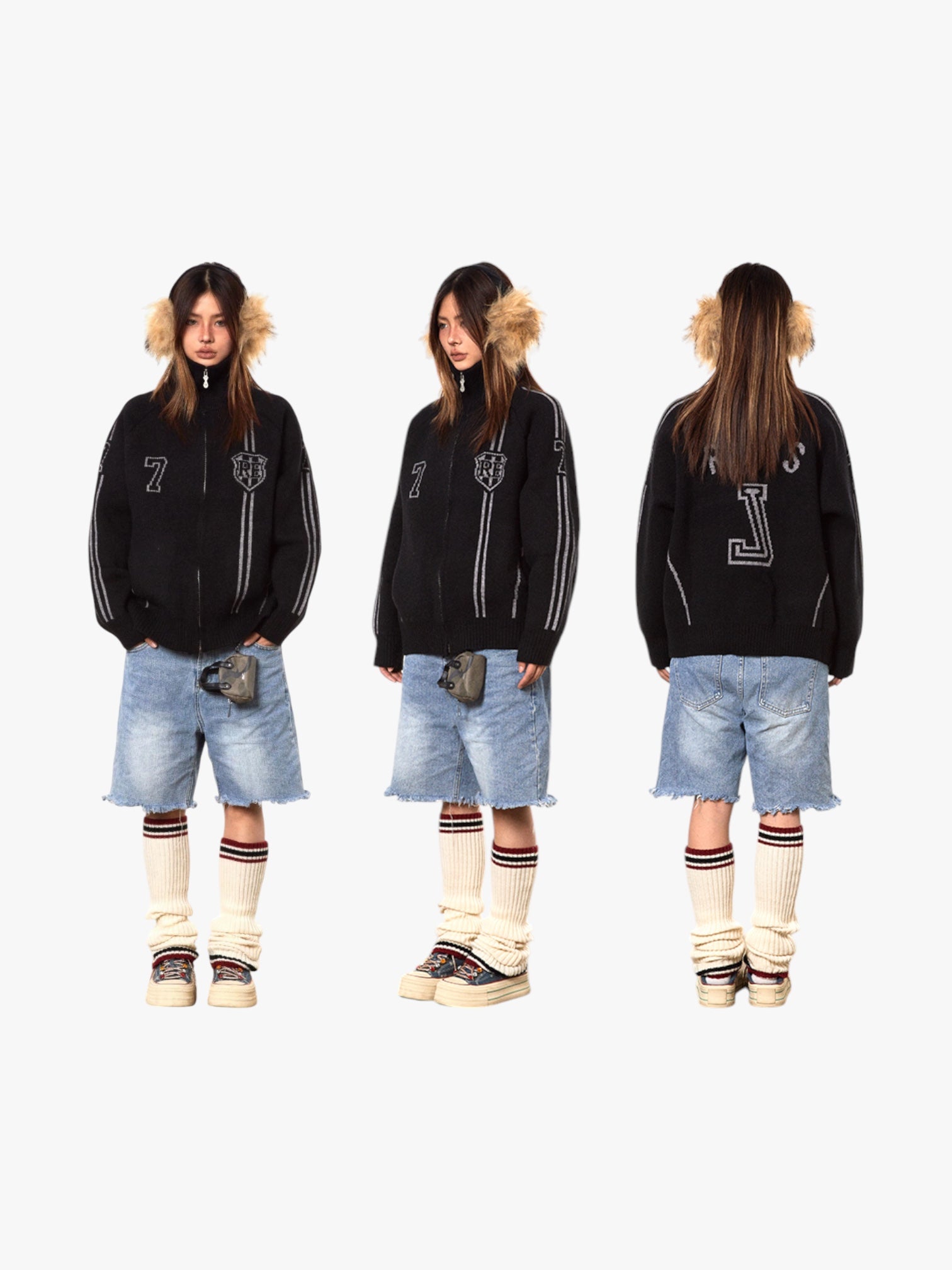 GKIKZ RĚS-07 ZIPUP KNITTED CARDIGAN