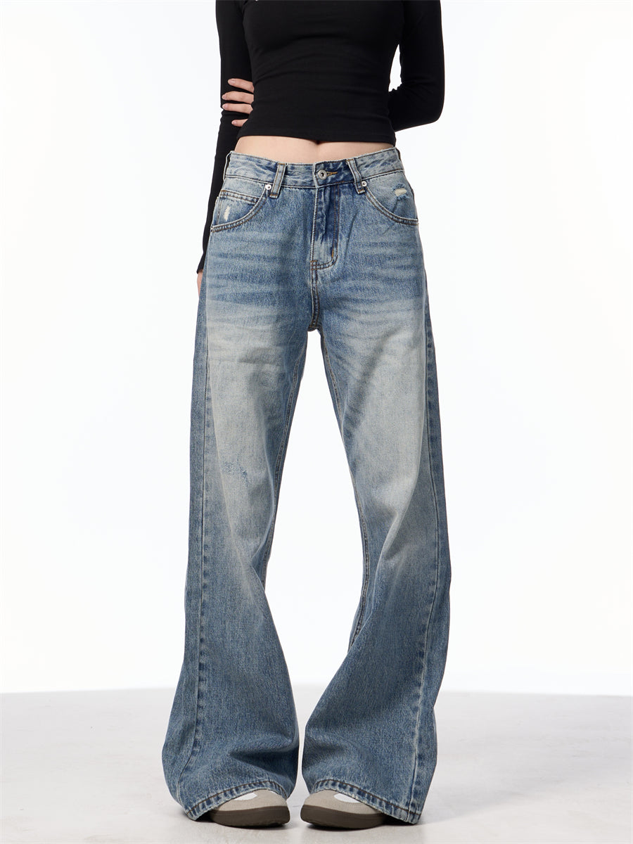 GKIKZ VINTAGE WASHED WIDE-LEG JEANS