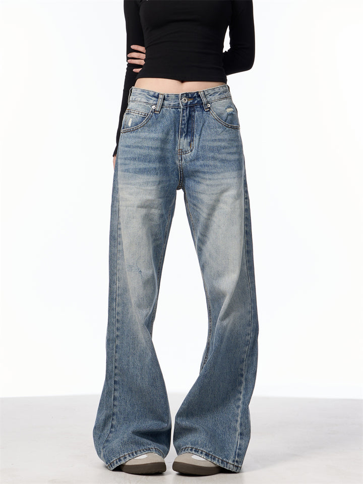 GKIKZ VINTAGE WASHED WIDE-LEG JEANS