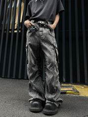 GKIKZ CRASH POCKETS HEAVY BAGGY JEANS