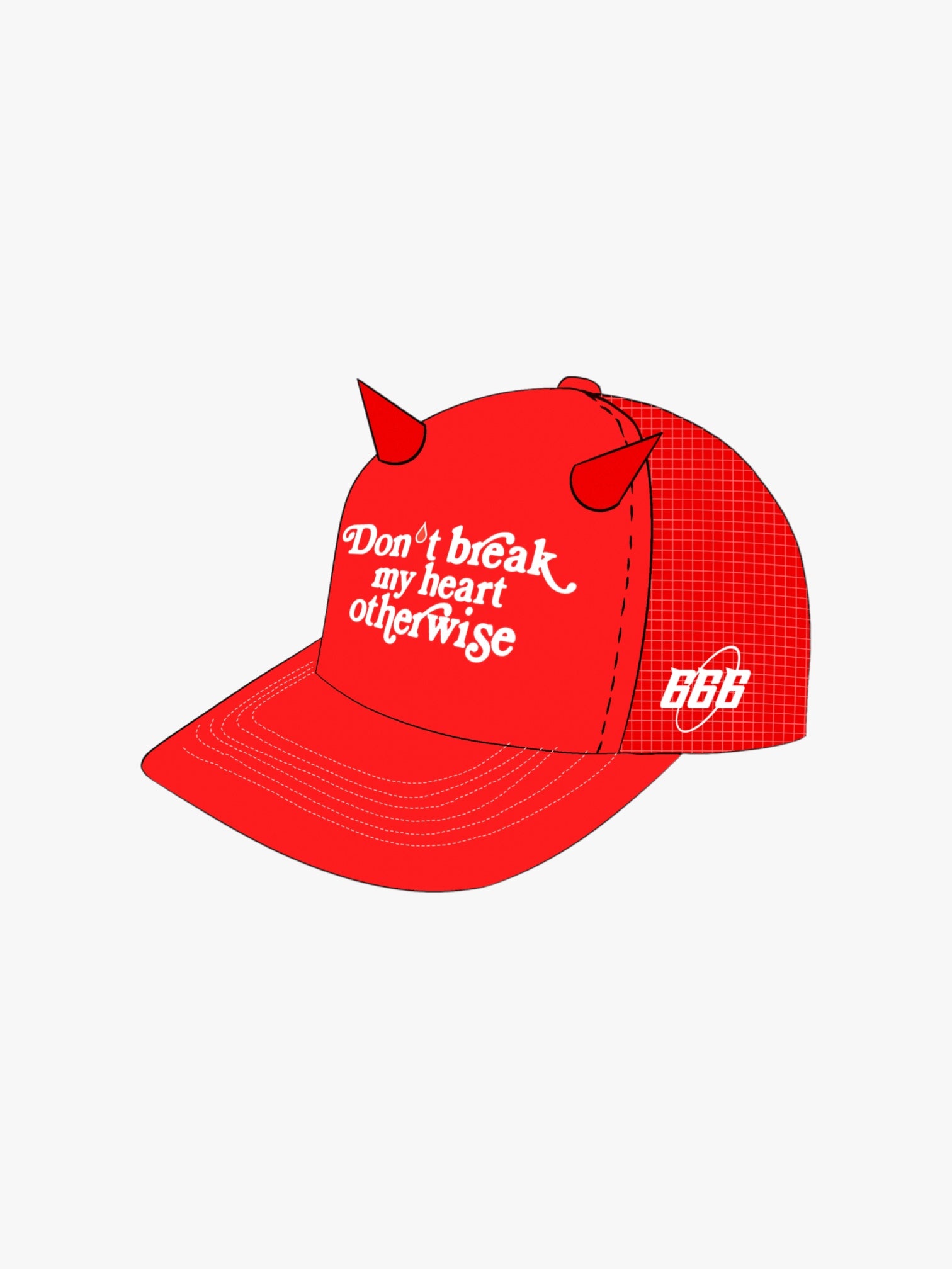 GKIKZ “DON'T BREAK MY HEART OTHERWISE” DEVIL HORN CAP