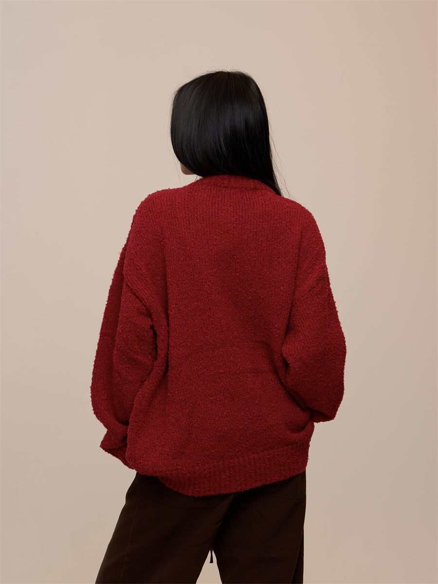 [CHRISTMAS SPECIAL] GKIKZ PLAYFUL DACHSHUND MOTIF THICK OVERSIZED SWEATER