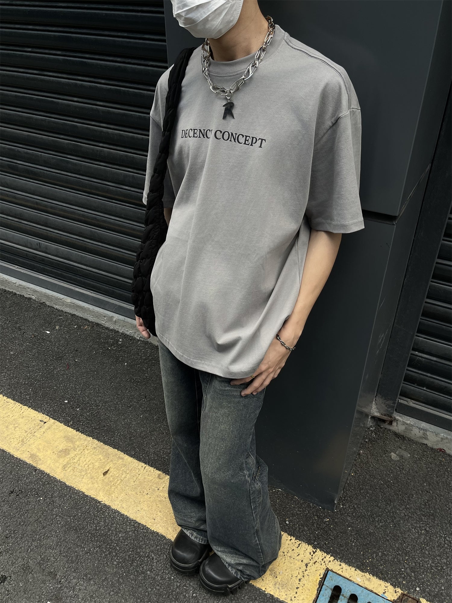 Eye Contrast Drop Shoulder Tees