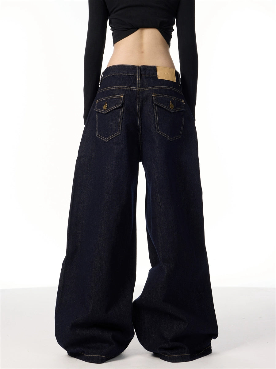 GKIKZ TIMELESS TOTAL PLAIN SCIMITAR HEAVY DENIM JEANS