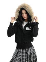 [25AW NEW ARRIVAL] GKIKZ BLOCK CODE FAUX FUR JACKET