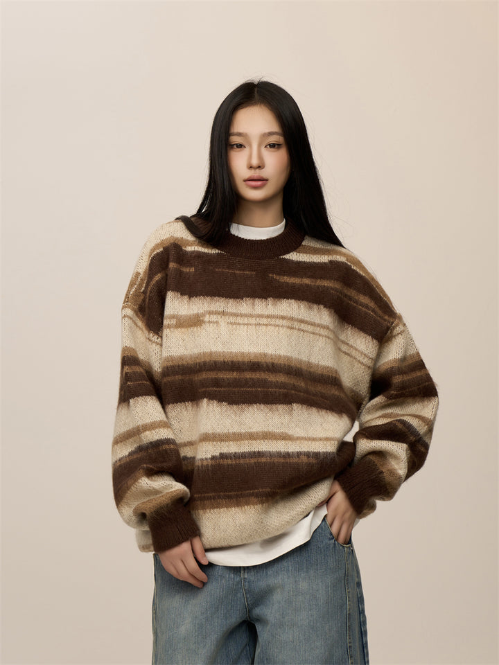 [CHRISTMAS SPECIAL] GKIKZ LUXURIOUS STRIPED VELVETY THICK OVERSIZED SWEATER