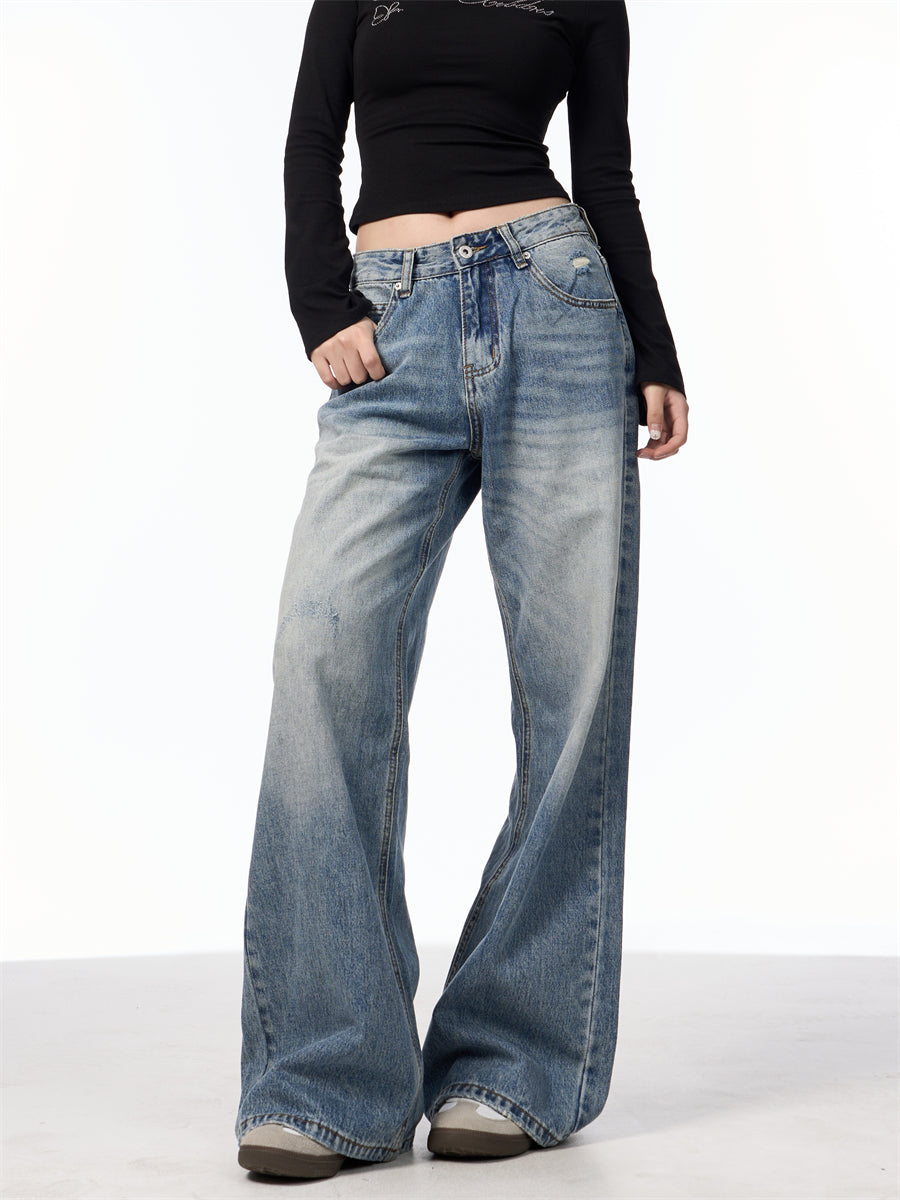 GKIKZ VINTAGE WASHED WIDE-LEG JEANS