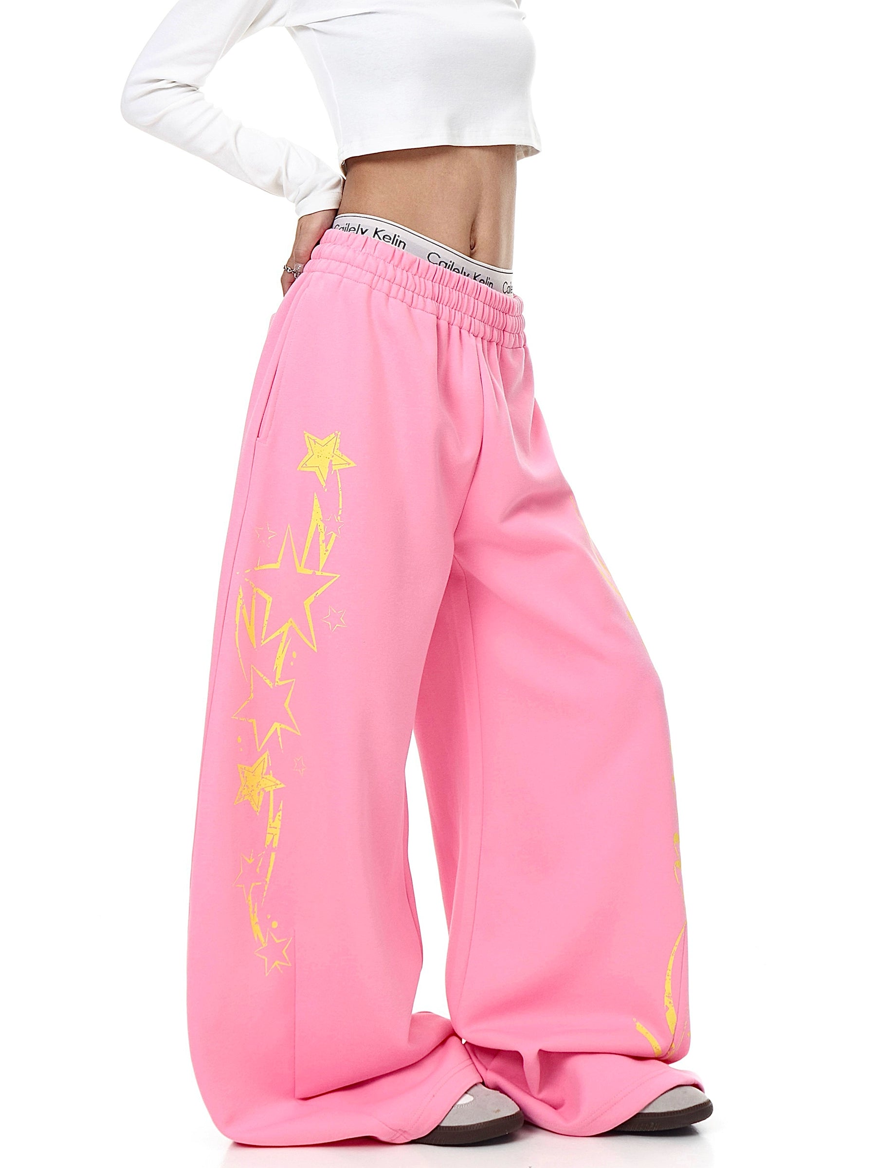[25AW NEW ARRIVAL] GKIKZ BUBBLE POP STARBURST LOOSE WIDE-LEG PANT