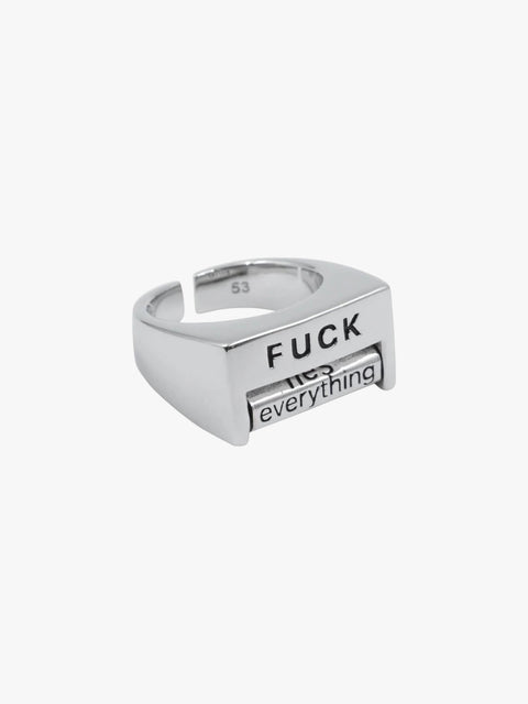 [25AW NEW ARRIVAL] GKIKZ “F* EVERYTHING” ADJUSTABLE MOOD RING