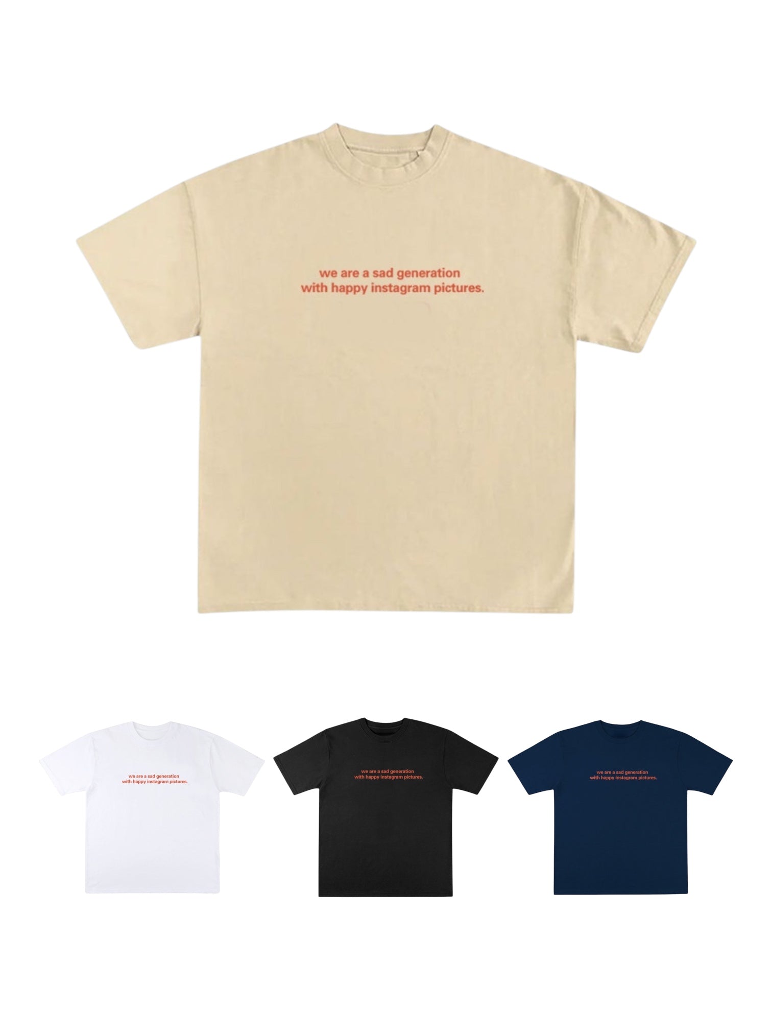 "Only Happy Instagram Pictures" Cotton Tees