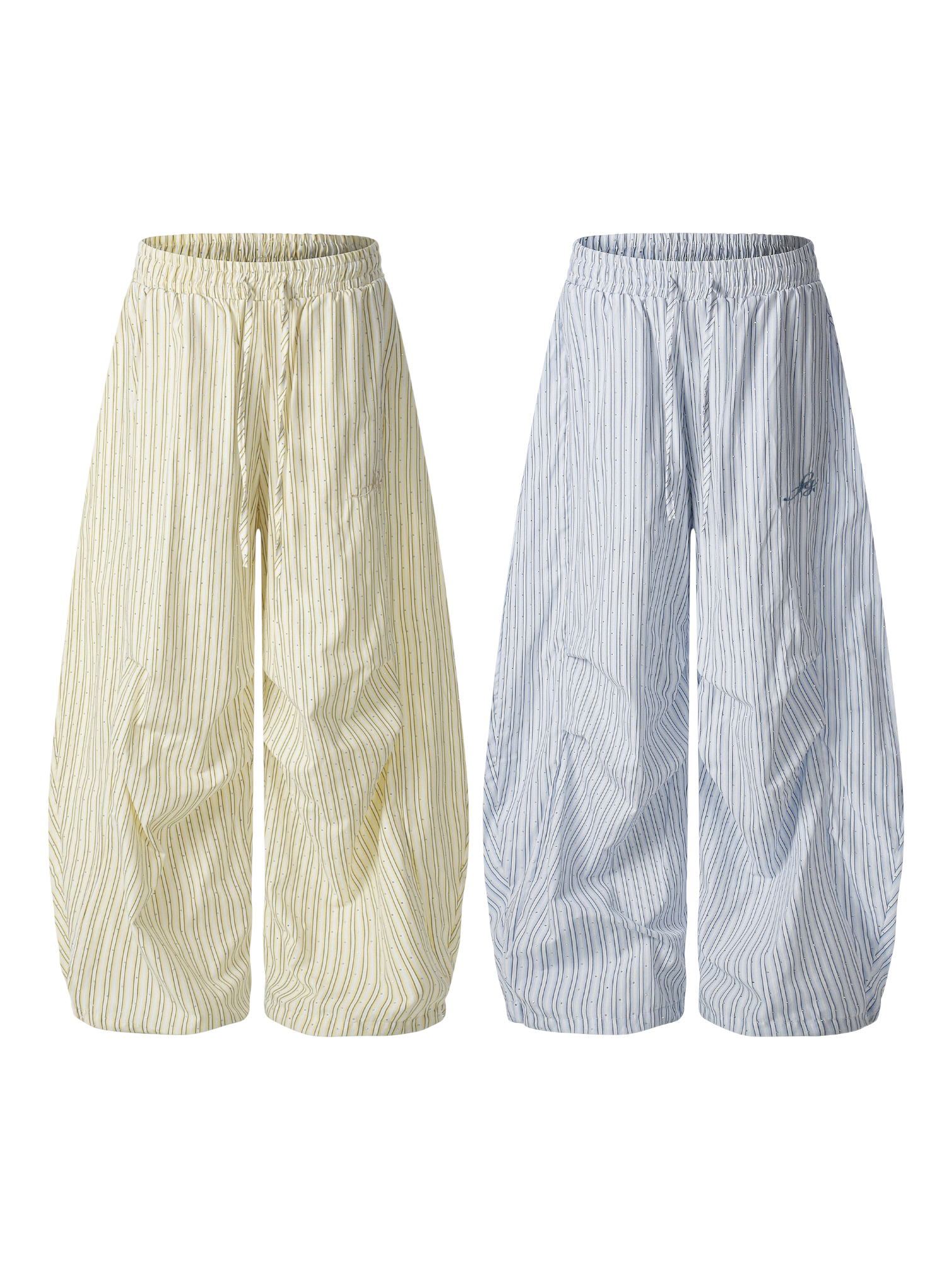 Solid Color Cropped Cotton Pants