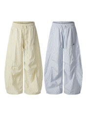 Solid Color Cropped Cotton Pants