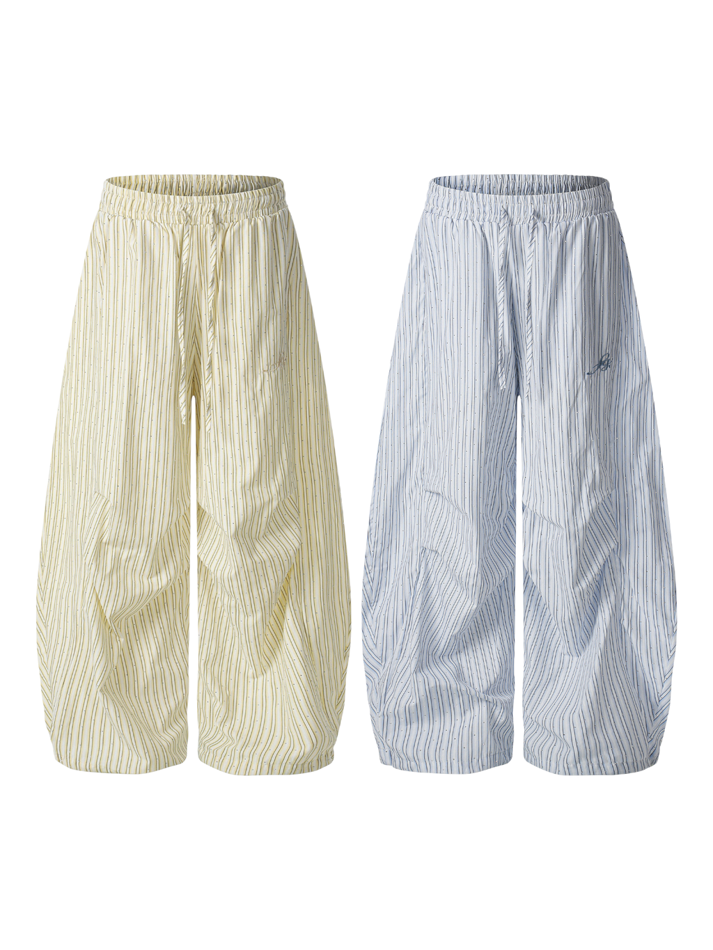 Solid Color Cropped Cotton Pants