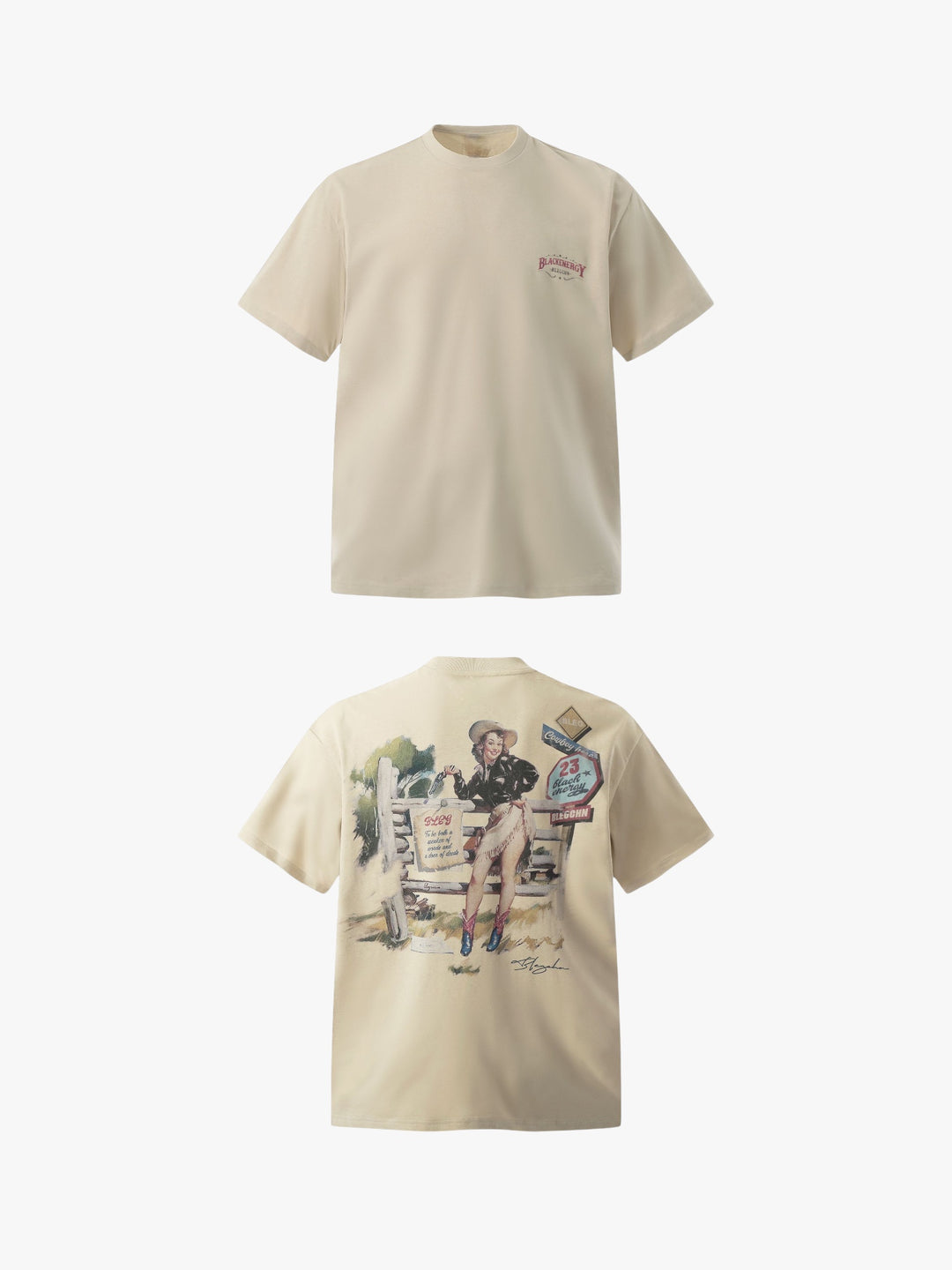 GKIKZ "COWGIRL" HEAVY COTTON GRAPHIC TEES