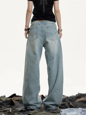 [25SS NEW ARRIVAL] GKIKZ STONEFLOW HEAVY WIDE-LEG DENIM