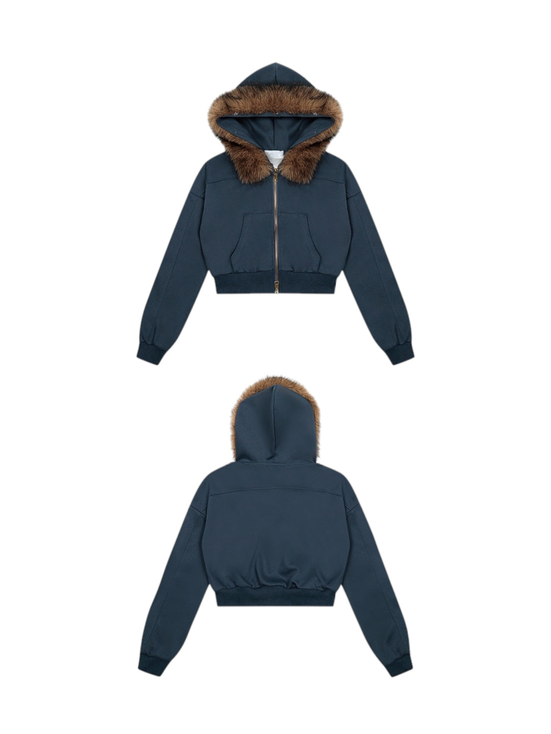 GKIKZ FOX FLARE ZIP-UP HOODIE
