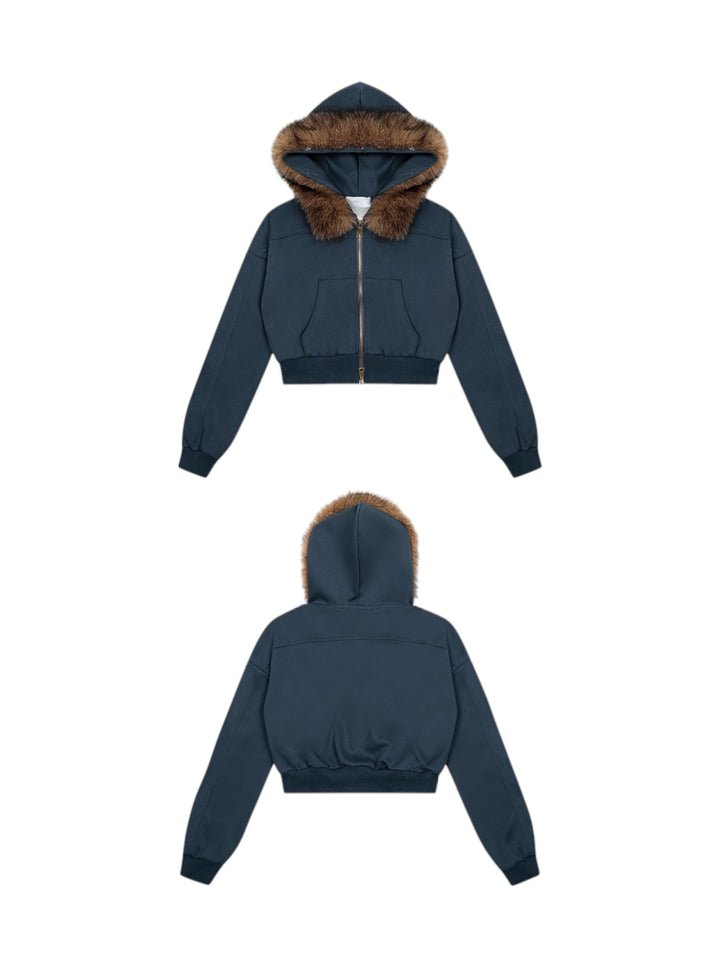 GKIKZ FOX FLARE ZIP-UP HOODIE