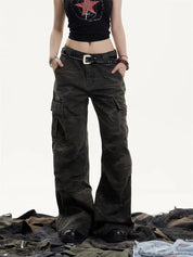 [25SS NEW ARRIVAL] GKIKZ SHADOW OPS CAMO CARGO COTTON PANTS
