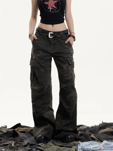 [25AW NEW ARRIVAL] GKIKZ SHADOW OPS CAMO CARGO COTTON PANTS