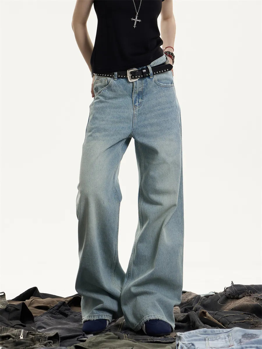 GKIKZ STONEFLOW HEAVY WIDE-LEG DENIM