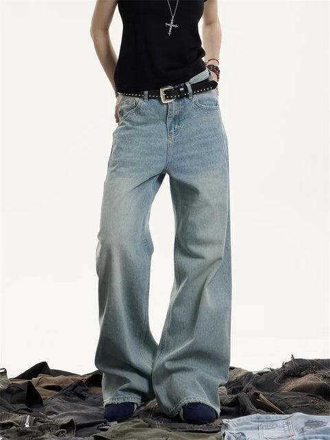 [25AW NEW ARRIVAL] GKIKZ STONEFLOW HEAVY WIDE-LEG DENIM