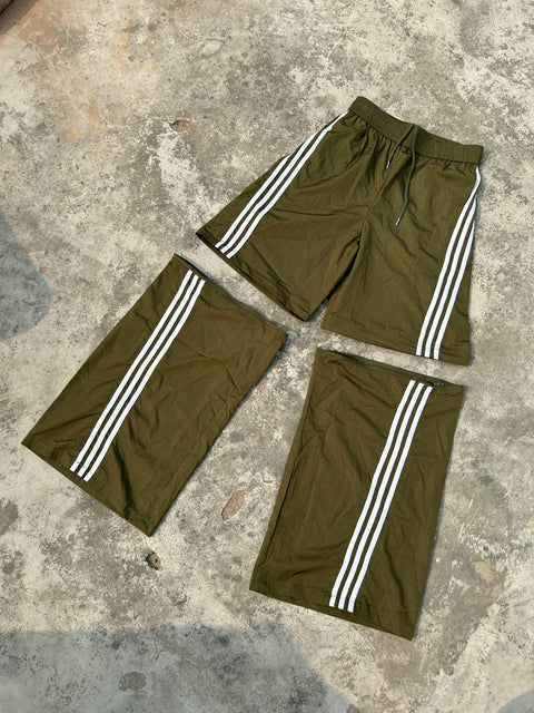 Tri-Stripe Curve Detachable Wide Leg Pants