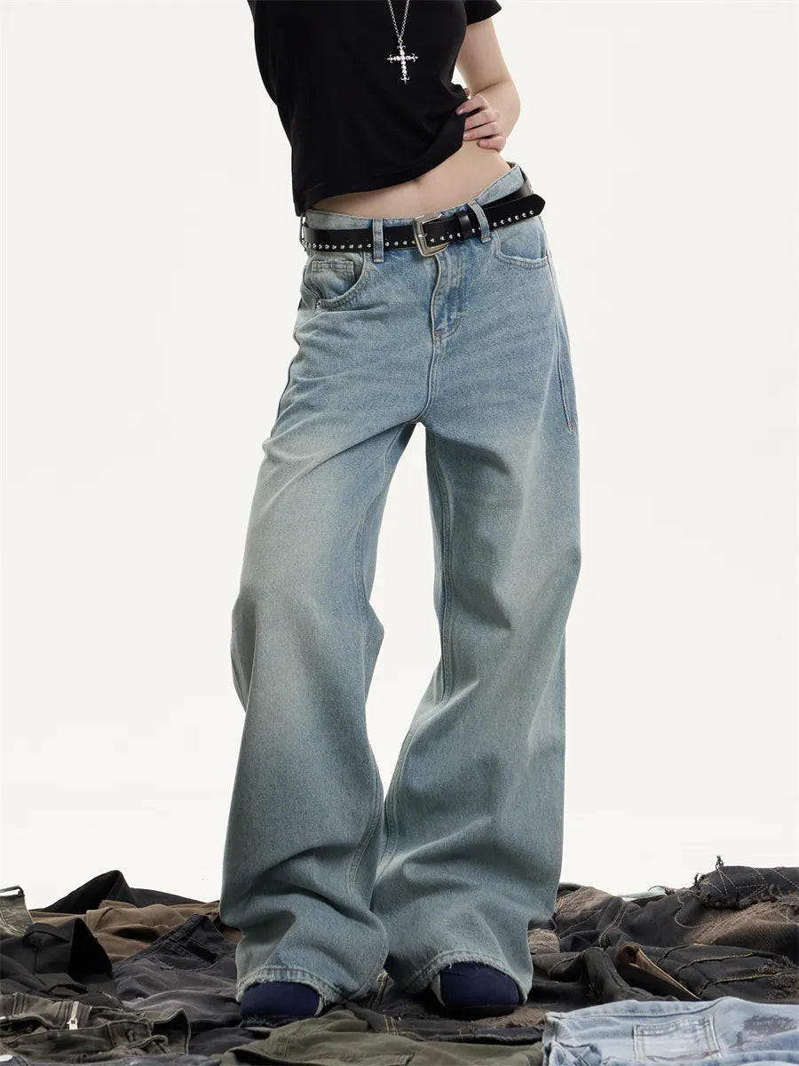 GKIKZ STONEFLOW HEAVY WIDE-LEG DENIM