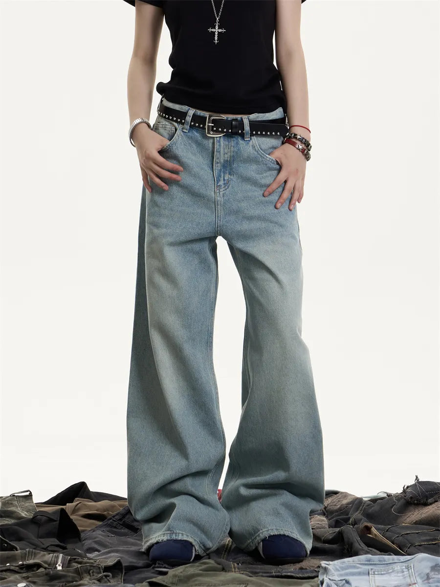 GKIKZ STONEFLOW HEAVY WIDE-LEG DENIM