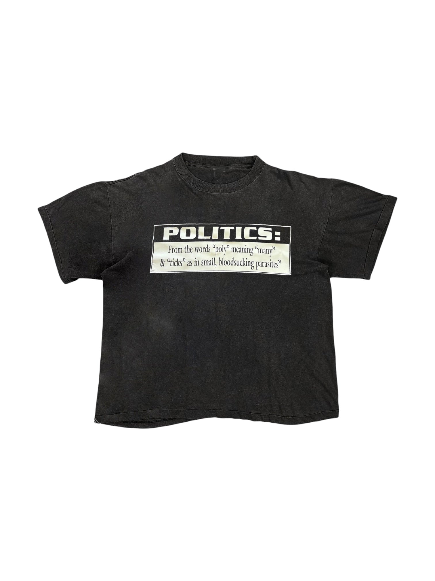 Blood Suckers distressed washed cotton tee — women's streetwear