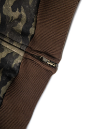 GKIKZ CAMOUFLAGE REVERSIBLE FAUX FUR HOODED JACKET