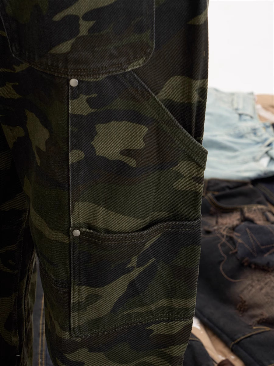 [25SS NEW ARRIVAL] GKIKZ BATTLECORE WIDE-LEG CAMO PANTS
